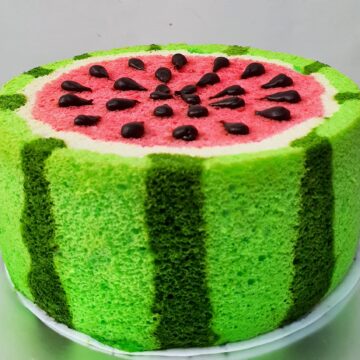 Watermelon Chiffon Cake
